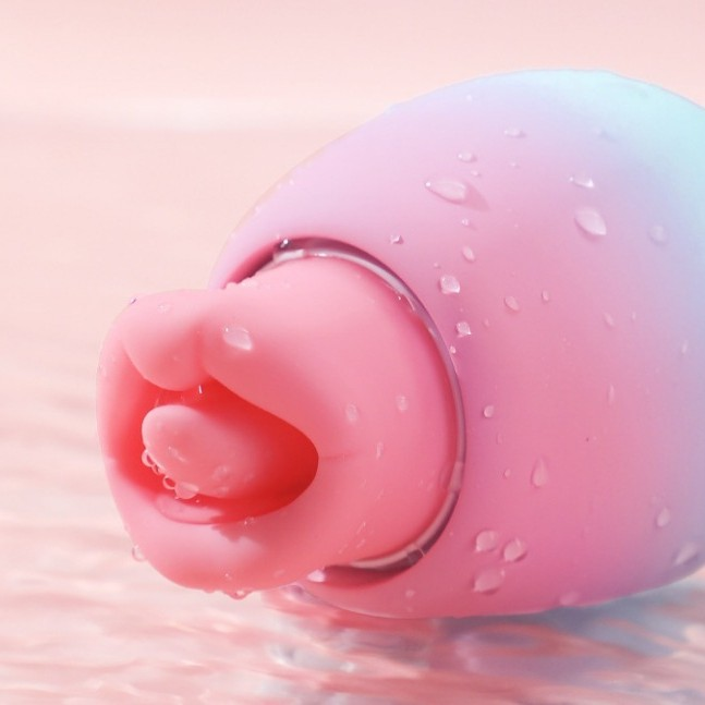 Rechargeable Personal Wellness Suction Massager With Soft Flexible Tip- Gradient Pink