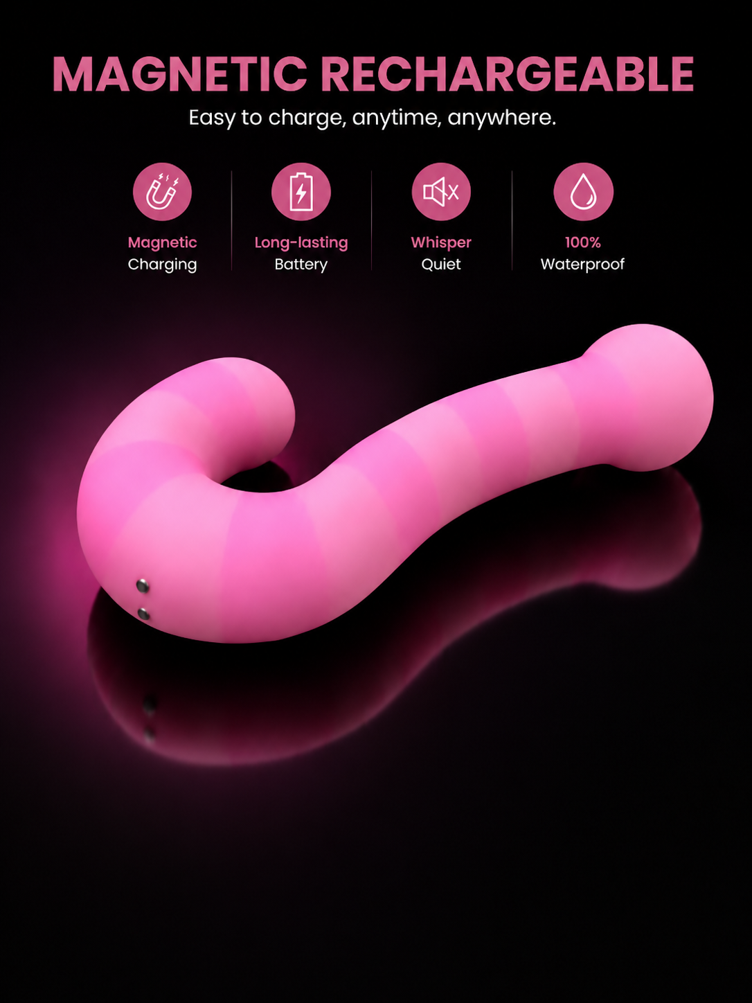 Dual Motors Ultra Soft Liquid Silicone Smart App Controlled Personal Massager With 9 Vibrations