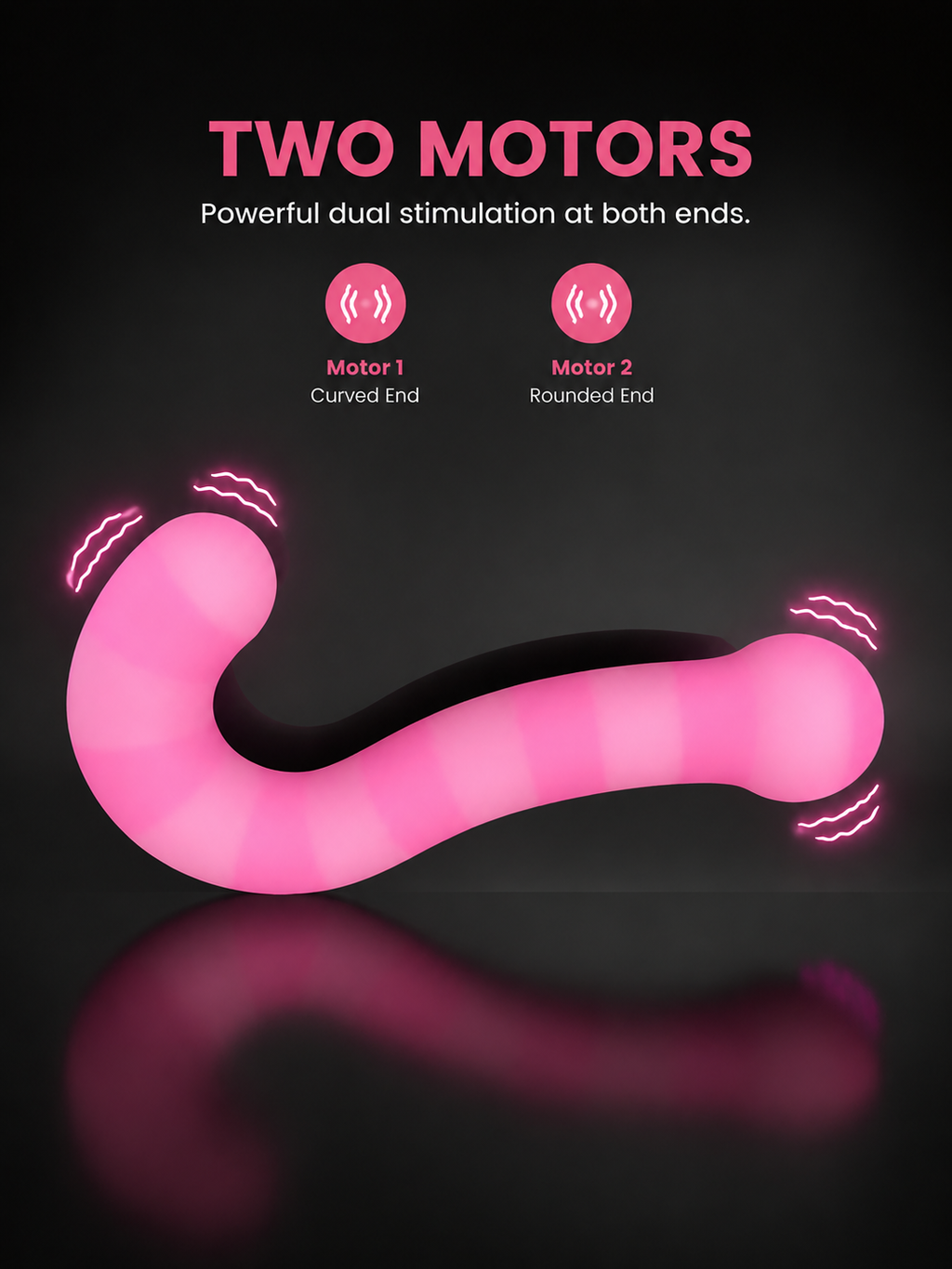 Dual Motors Ultra Soft Liquid Silicone Smart App Controlled Personal Massager With 9 Vibrations