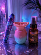 Celestial Discovery Gift Set | Cosmic Massager Wand & Suction Massager & Camellia Body Massage Oil  | Intimova