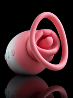 Rechargeable Personal Wellness Suction Massager With Soft Flexible Tongue- Gradient Pink