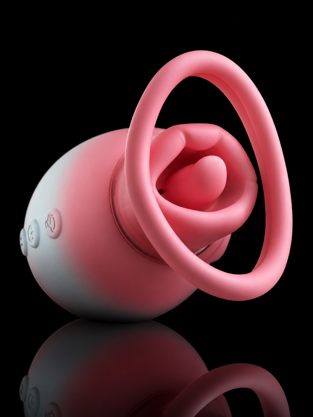 Rechargeable Personal Wellness Suction Massager With Soft Flexible Tip- Gradient Pink