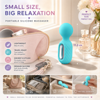 Premium Silicone Portable Mini Handheld Massage Wand - Rechargeable Wellness Powerful Small Massager
