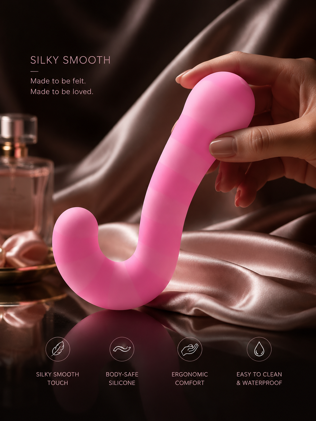 Dual Motors Ultra Soft Liquid Silicone Smart App Controlled Personal Massager With 9 Vibrations