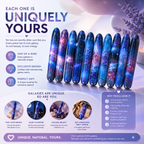 Perfect Gift - Bundle Set 3 Pieces Collectible Cosmic Personal Handheld Massager – Galaxy Design Unique Self-Care Gift With Velvet Storage Bag