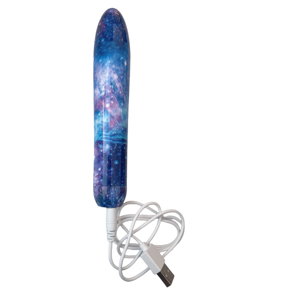 Collectible Cosmic Personal Handheld Massager – Galaxy Design Unique Self-Care Gift With Velvet Storage Bag