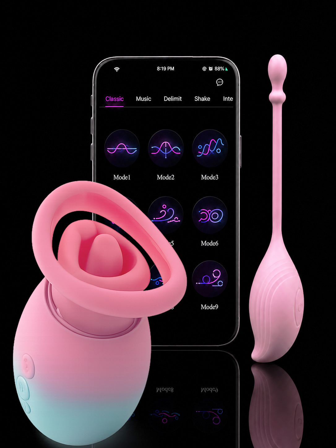 Harmony Duo Gift Set | Suction Massager & App-Controlled Kegel Trainer | Intimova