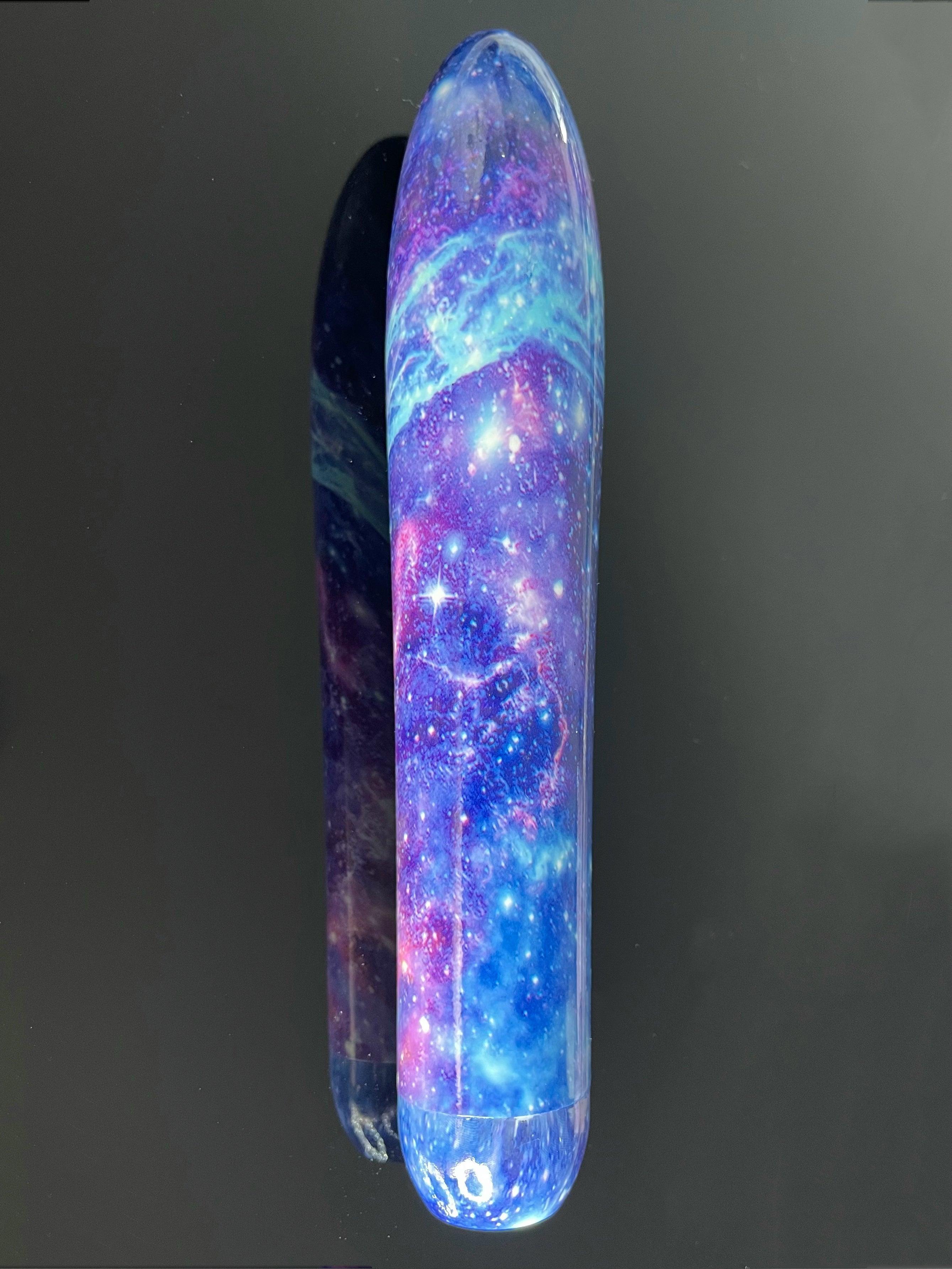 Collectible Cosmic Personal Handheld Massager – Galaxy Design Unique Self-Care Gift With Velvet Storage Bag