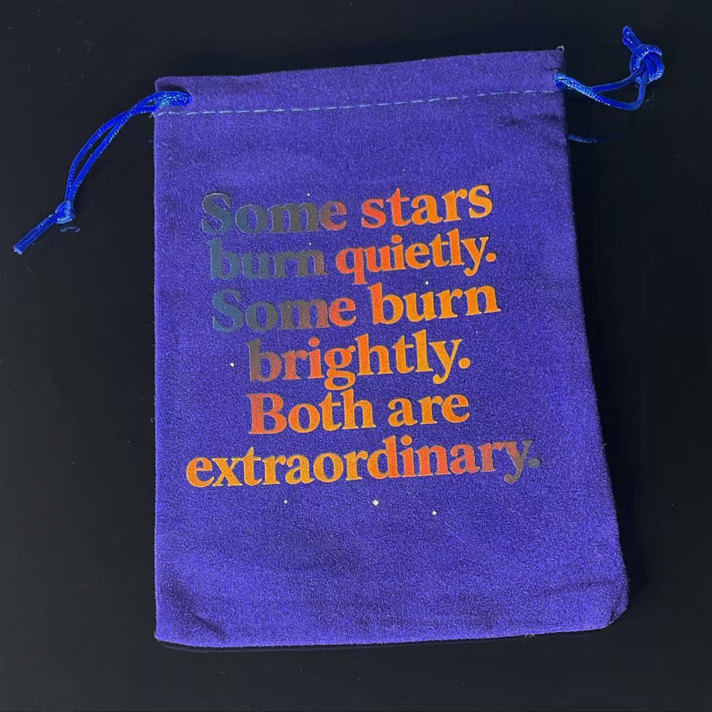 Collectible Cosmic Personal Handheld Massager – Galaxy Design Unique Self-Care Gift With Velvet Storage Bag