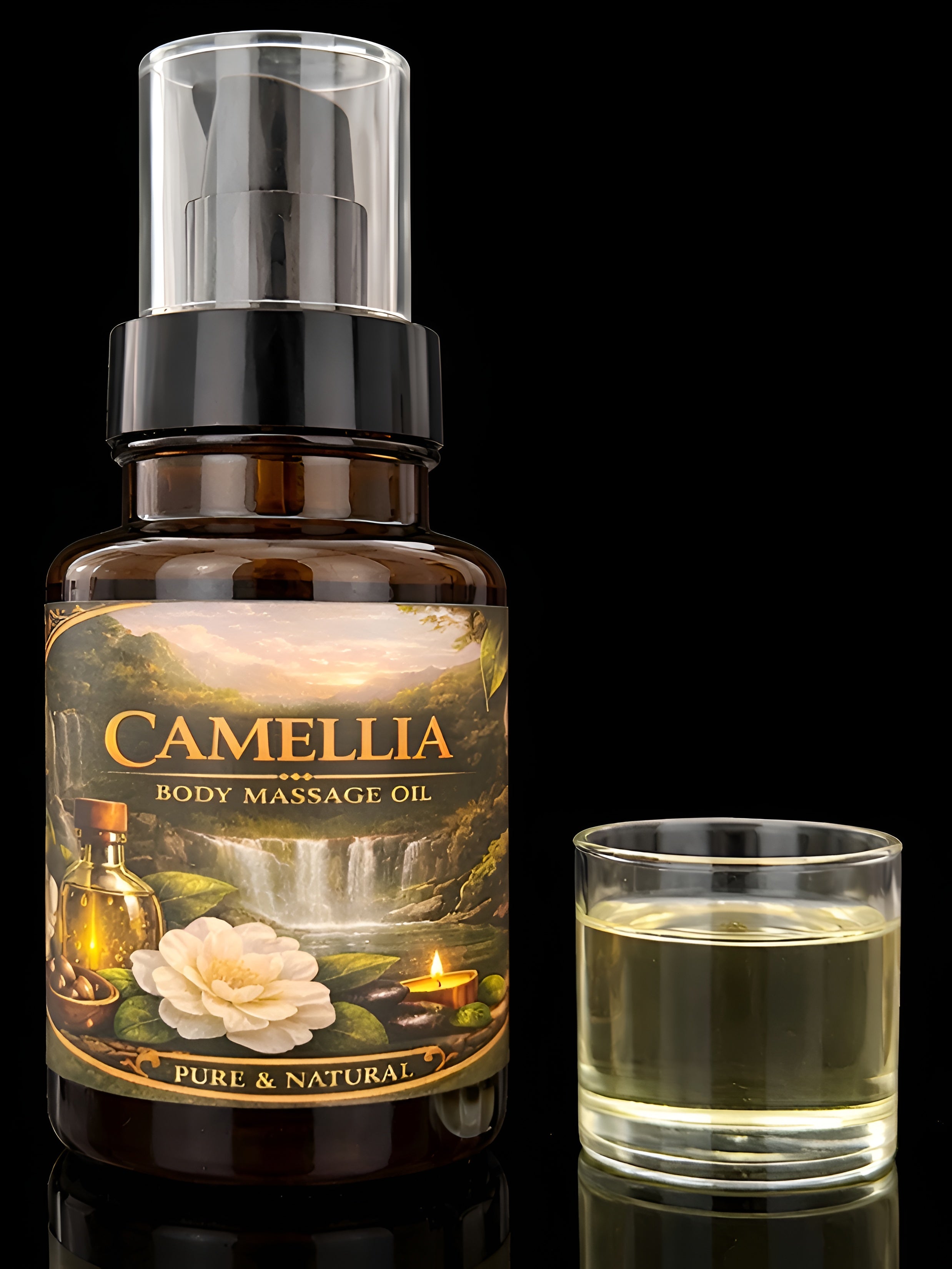 Unscented Camellia Massage Oil Pure, Lightweight, Non-Greasy | 4.06 fl oz (120 ml)