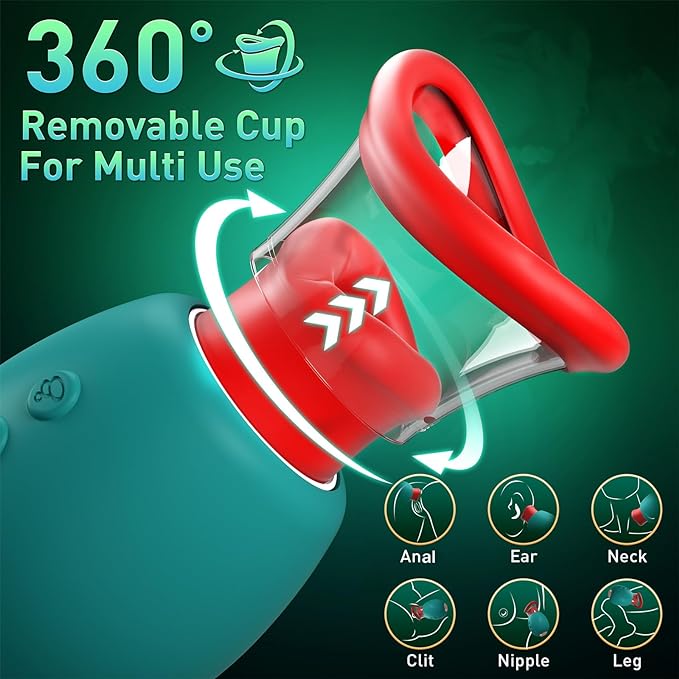 Rechargeable Personal Wellness Suction Massager With Soft Flexible Tip